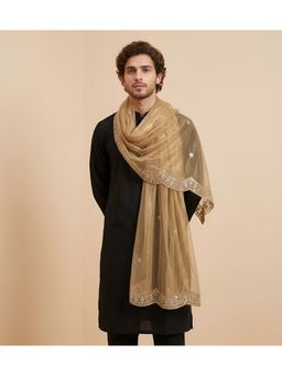 MUFFLY - Men Elegant Twill Gold Net Dupatta