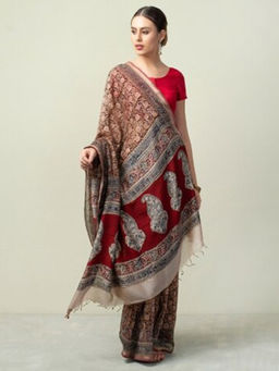 Fabindia - Cotton Silk Kalamkari Print Sari