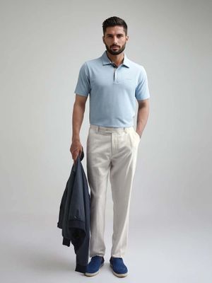 Buy Rare Rabbit Off White Men Cotton Blend Stripe Men (28) Online