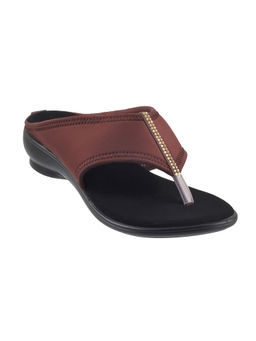 Metro - Womens Brown Wedges HeelsMetro Solid Brown Flats