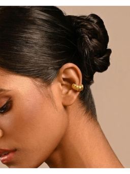 Arvino - Textured Rib 92.5 Gold Ear Cuff