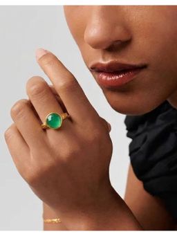Arvino - Green Onyx Bezel Ring