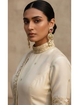 ORNAMAAS - Mehraab Jaali Pink Earrings