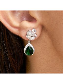 Anoree - Seraphina Luxe Teardrop Green Earrings