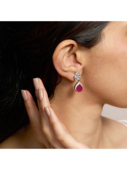 Anoree - Seraphina Luxe Teardrop Pink Earrings