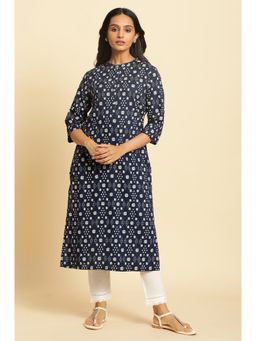 W - Blue Geometric Kurta