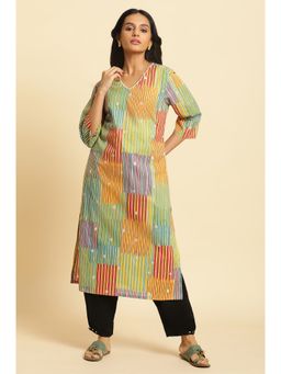 W - Multi-Color Geometric Kurta