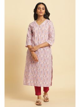 W - Purple Paisley Kurta