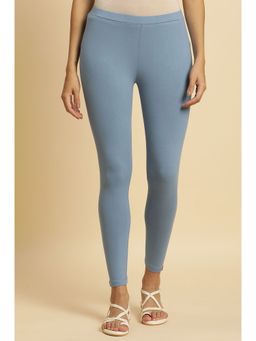 W - Blue Solid Tights