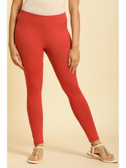 W - Red Solid Tights