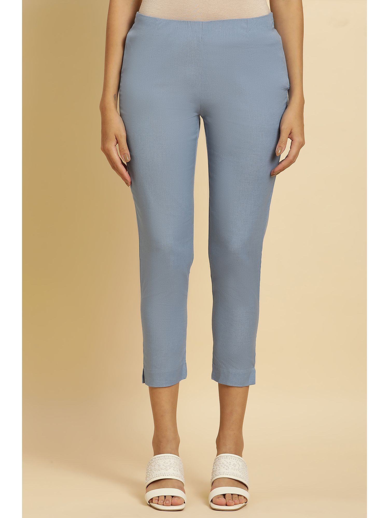 Blue Solid Slim Pant-picture-20