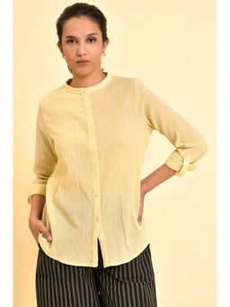 W - Yellow Textured Top