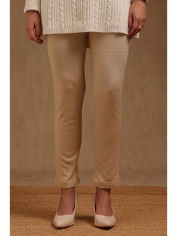 Soch - Womens Beige Acrylic Solid Jeggings