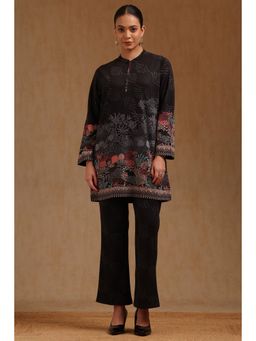 Soch - Womens Black Acrylic Botanical Printed Co-Ord Set