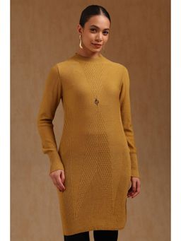 Soch - Womens Mustard Acrylic Knitted Tunic
