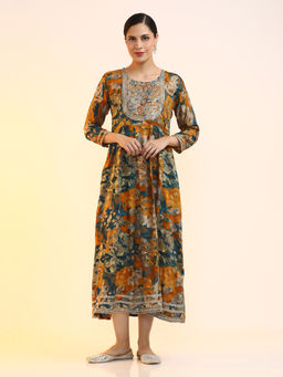 Jaipur Kurti - Flared Embroidered Ethnic Dress
