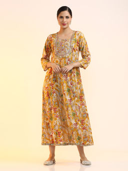 Jaipur Kurti - Flared Embroidered Ethnic Dress