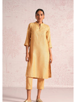 Kaveri - Women Gold Embroidered Kurta