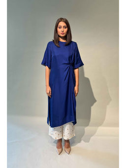 Rukinder Kumar - Knot Blue Kurta With Pant