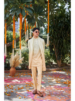 Philocaly - Pratoy Beige Kurta With Dupatta