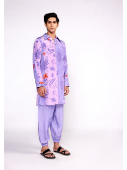 ISHA GUPTA TAYAL - Purple Printed Kurta and Salwar Set