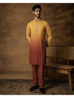 ISHA GUPTA TAYAL - Yellow Ombre Kurta and Pant Set