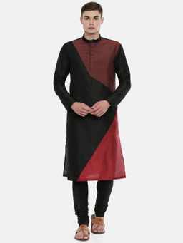 MAYANK MODI - The Trio Cotton Silk Kurta Set With Churidar