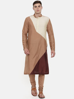 MAYANK MODI - The Trio Cotton Silk Kurta Set With Churidar