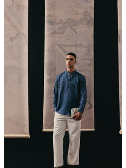 Twenty Nine - Silk Rai Bandhani Teal Kurta