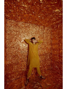 Nirmooha - Mustard Kurta and Jogger Set