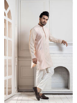 SMRITI - Peach Heritage Blush Embroidered Kurta and Pant