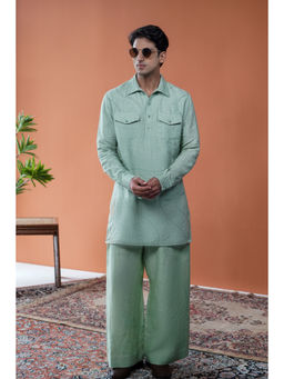 Philocaly - Samudra Set Slim Fit Solid Kurta With Pant