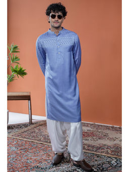 Philocaly - Sagar Slim Fit Embroidered Kurta With Pant