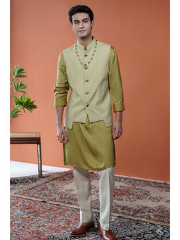 Philocaly - Kirit Set Slim Fit Embellished/Sequined Bandi And Kurta With Pant