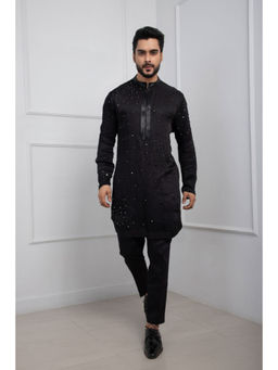 SMRITI - Black Obsidian Zipper Kurta and Pant
