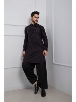 SMRITI - Black Gleam Kurta Patiala Set