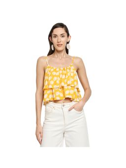 Spykar - Yellow Cotton Slim Fit Top for Women