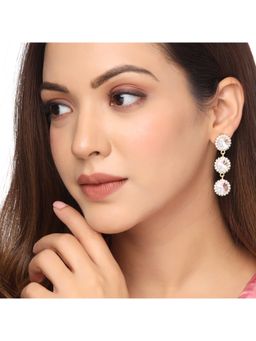 Yellow Chimes - Gold-Toned Contemporary Drop Earrings