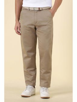 Allen Solly - Men Beige Textured Casual Trouser
