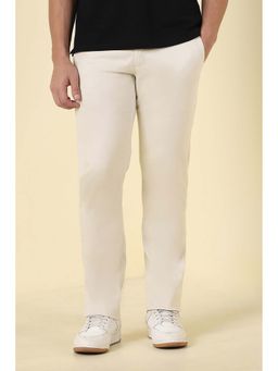 Allen Solly - Men Beige Solid Casual Trouser