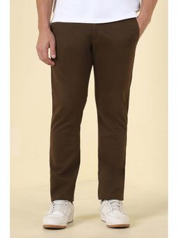 Allen Solly - Men Brown Solid Casual Trouser
