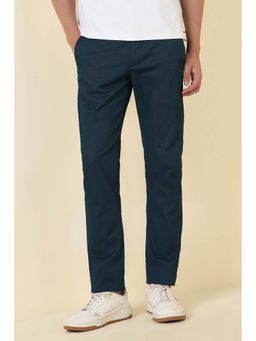 Allen Solly - Men Navy Textured Casual Trouser