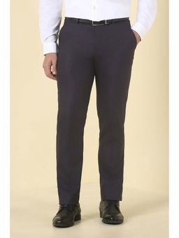 Allen Solly - Men Purple Textured Formal Trouser