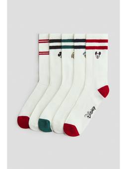 H&M - Boys Multi-Color 5-Pack Intarsia Motif Socks