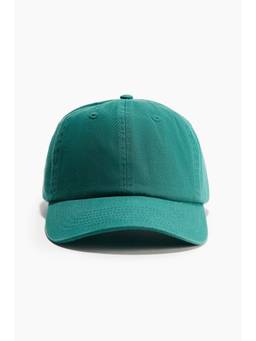H&M - Men Green Cotton Twill Cap