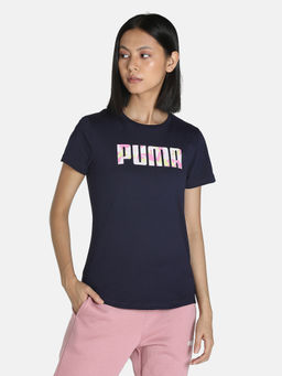 Puma - Graphic Tee I Women Blue T-shirt