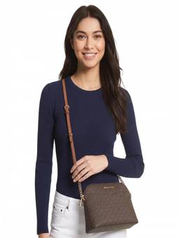Michael Kors - Dark Brown Jet Set Travel Medium Crossbody Bag