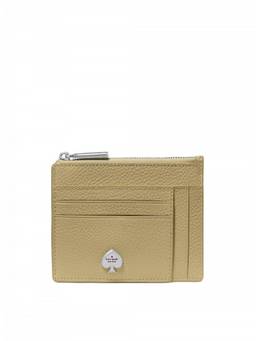 Kate Spade - Light Yellow Textured Logo Card Holder