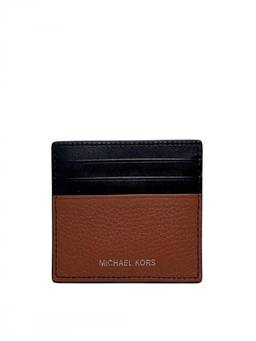 Michael Kors - Brown Cooper Slim Textured Card Holder