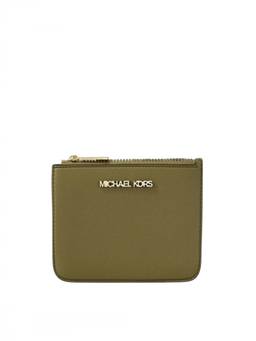 Michael Kors - Olive Jet Set Travel Logo Card Holder